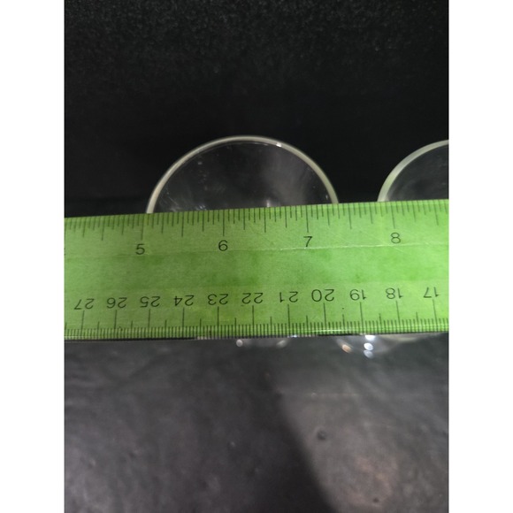 Etched Glass Champagne Glasses, Clear Wine Stemware Set, Vintage Glass Drinkware - Picture 9 of 9